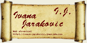 Ivana Jaraković vizit kartica